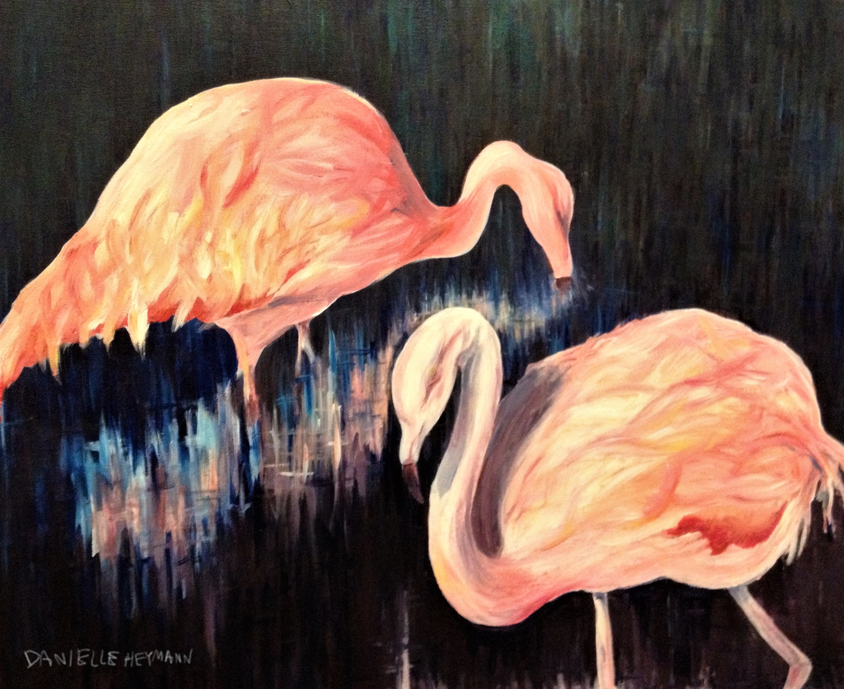Flamingos-Acrylic